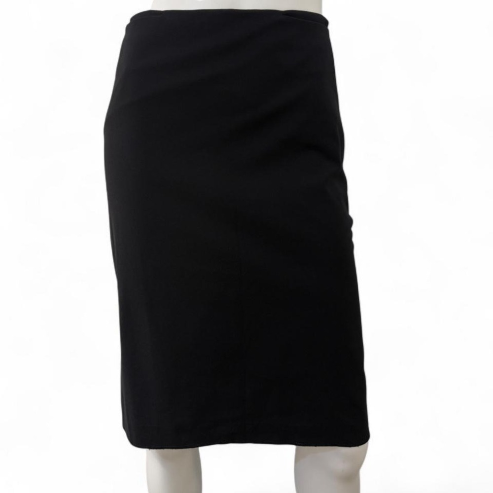 Vintage Fendi designer Black Pencil Skirt Made in Italy Luxury Midi Skirt
